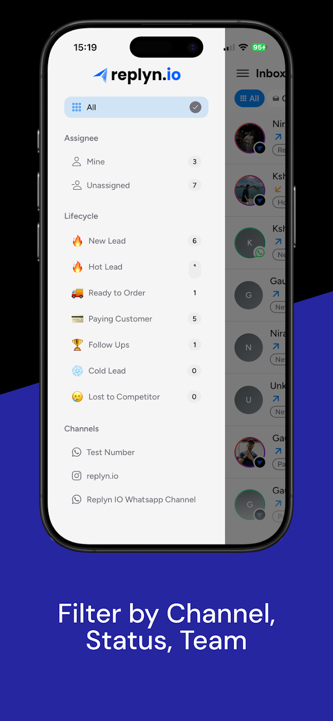Replyn mobile app feature